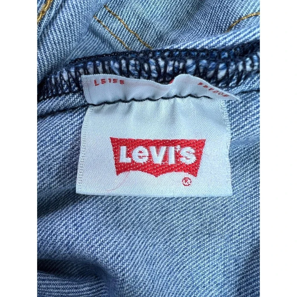 Levis 501‎ Jeans Mens 38x32 Medium Wash Blue Denim Regular Straight Button Fly